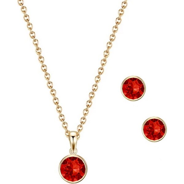 SWAROVSKI Elements Swarovski e. zlatý set náhrdelník a náušnice, 62245144