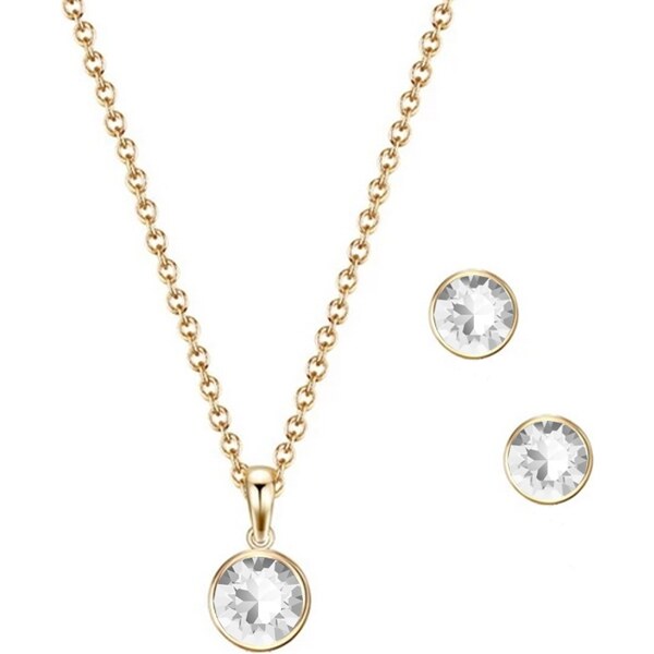 SWAROVSKI Elements Swarovski e. zlatý set náhrdelník a náušnice, 62245145