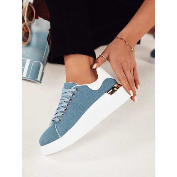 BASIC Modré džínsové tenisky na platforme ALISON ZY0476 49386092