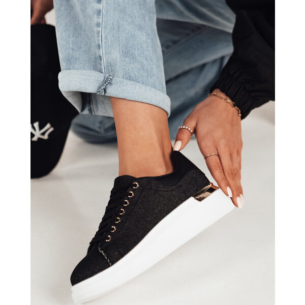 BASIC Čierne štýlové tenisky na platforme ALISON ZY0475 49386093