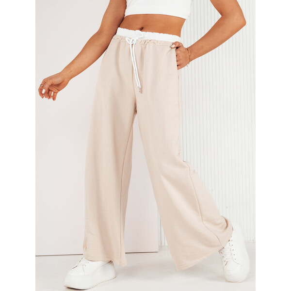 BASIC Béžové široké nohavice VERES UY1956 49401394