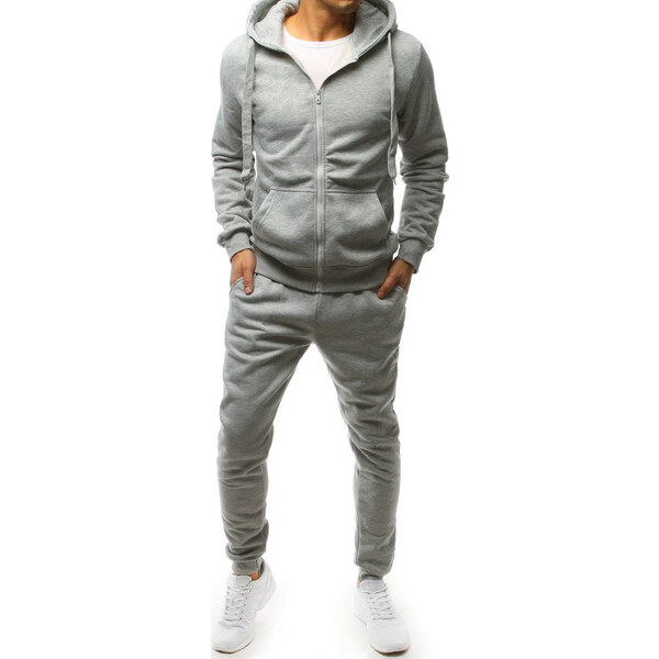 BASIC Svetlosivá pánska tepláková súprava na zips AX0381 24550760