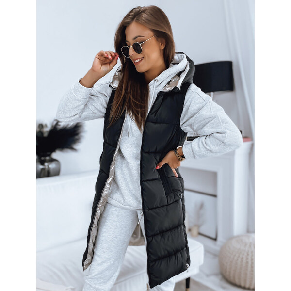 BASIC Čierno-perleťová obojstranná vesta MARIET TY3161 35560700