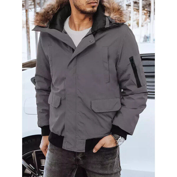 BASIC Sivá krátka parka TX4306 36376360