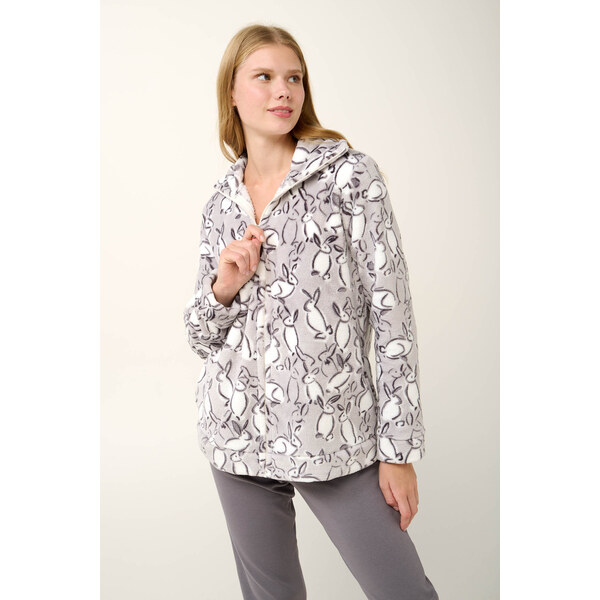 Vamp - Župan na zips s potlačou zajačika 21457 - Vamp 62248231