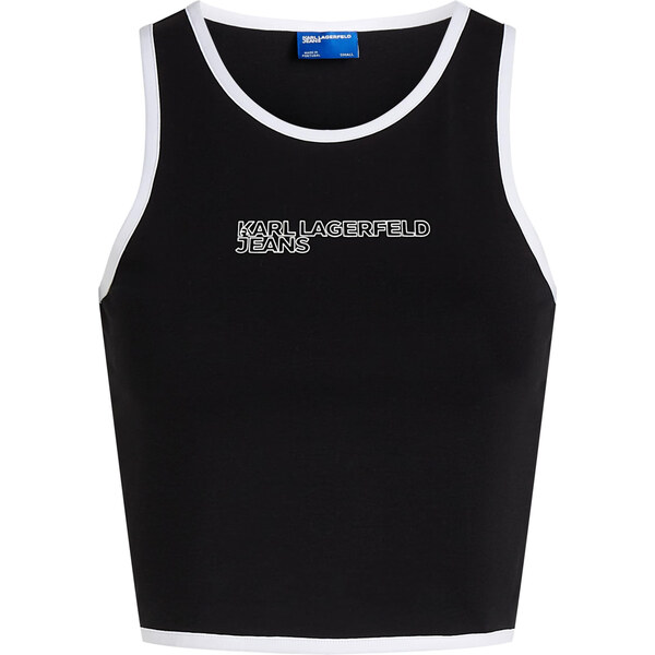 KARL LAGERFELD JEANS Top čierna / biela 62661845