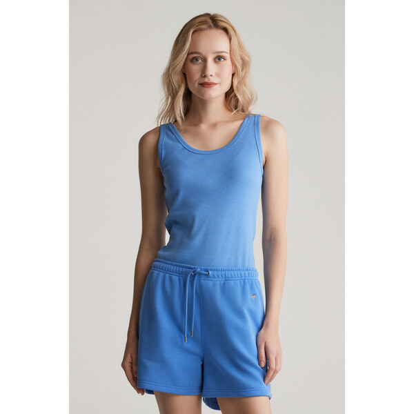 TOP GANT SLIM RIBBED TANK TOP PERFECT BLUE 62252918