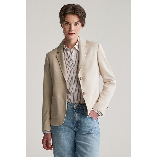 SAKO GANT SLIM PIQUE BLAZER WARM KHAKI 62252921