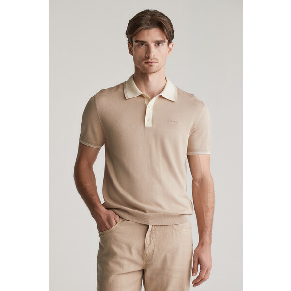 SVETER GANT MODAL BLEND SS POLO DRY SAND 62252947