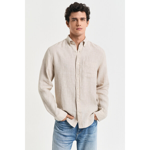 KOŠEĽA GANT REG LINEN SHIRT DRY SAND 62252903