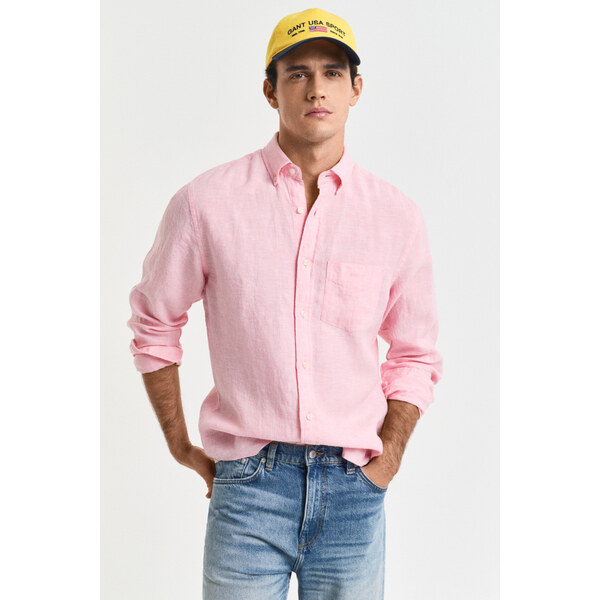 KOŠEĽA GANT REG LINEN SHIRT GERANIUM PINK 62252904