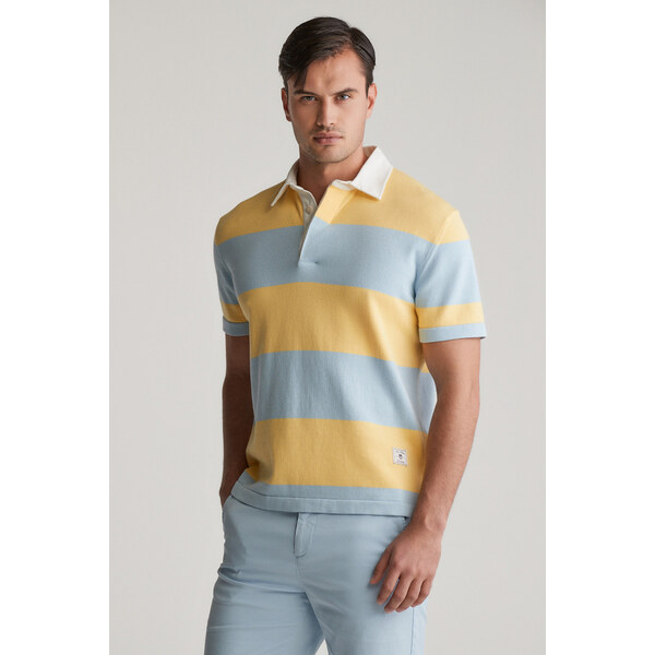SVETER GANT STRIPED COTTON SS POLO FRESH BLUE 62252951