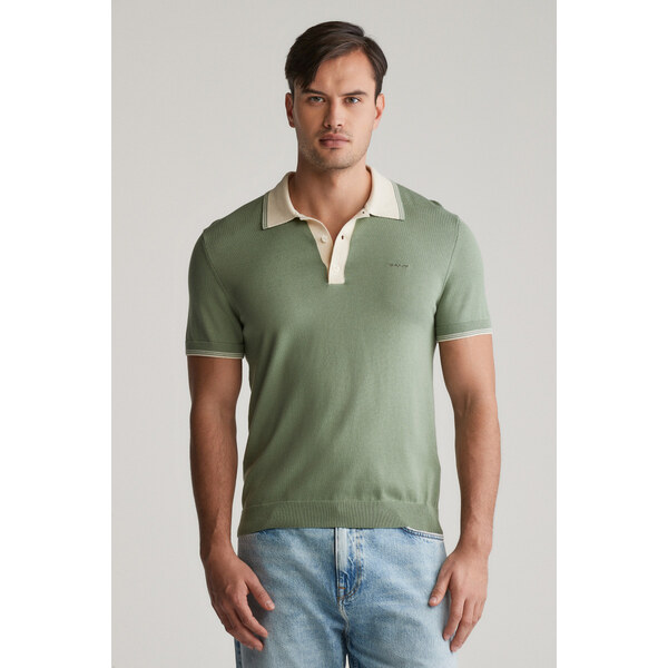 SVETER GANT MODAL BLEND SS POLO KALAMATA GREEN 62252949