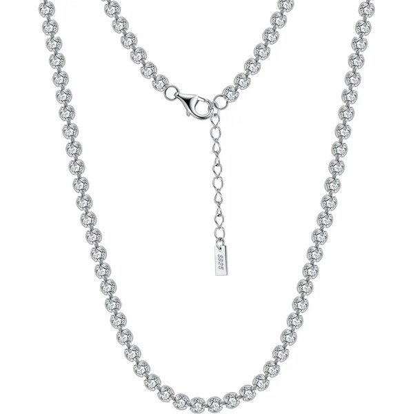 MAJYA Strieborná tenisová retiazka SAIMA 45+5 cm | šírka 3 mm 11528 64582403