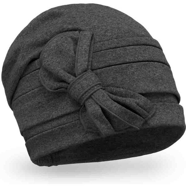 Bavlnená dámska čiapka Krumlovanka W-0851/693 tmavo šedá 66631323