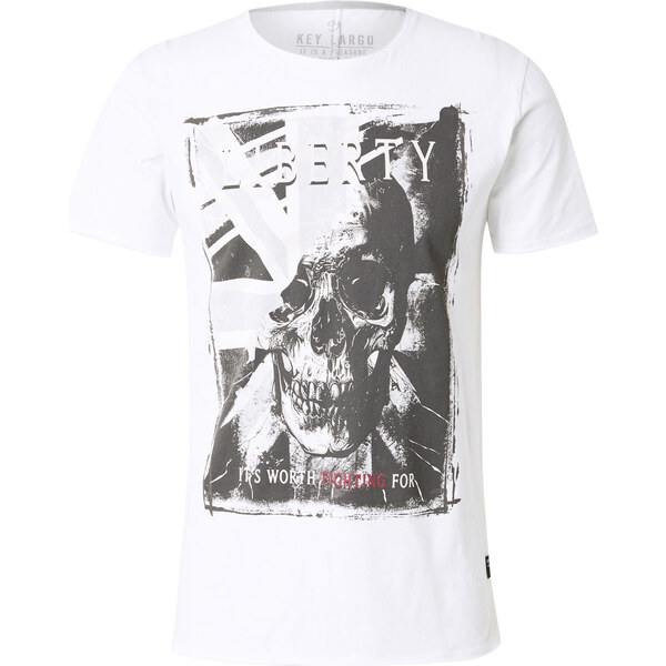 Key Largo Tričko Liberty sivá / tmavošedá / čierna / biela 62164279