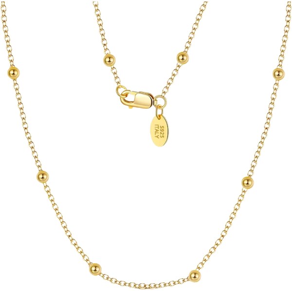 MAJYA Strieborná retiazka JAYDEN 50 cm | šírka 1 mm pozlátená 11519 64582649