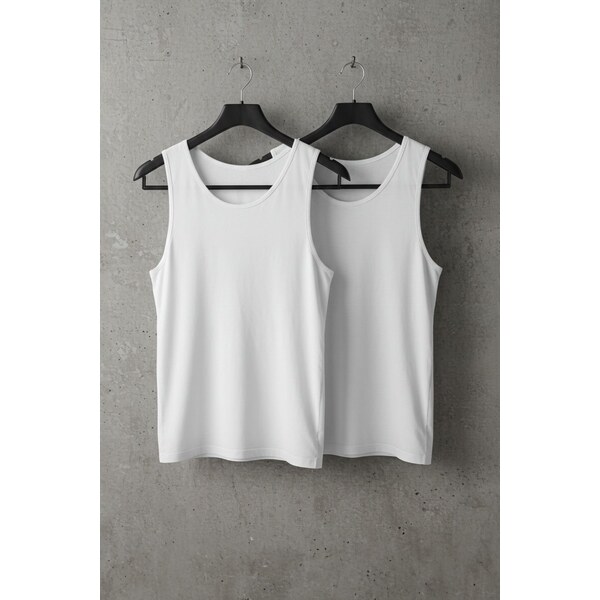 Trendyol White Basic 2 Pack Underwear Undershirt 57753883