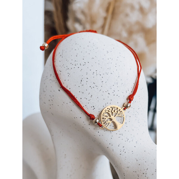 BASIC Náramok HEARTBEAT - strom života - červený LY0083 42769690