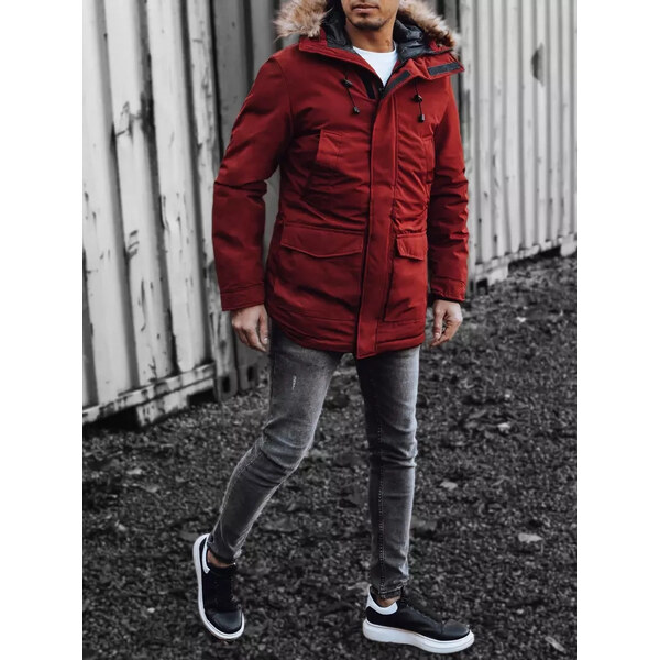 BASIC Vínová pánska zimná parka TX4275 36785843