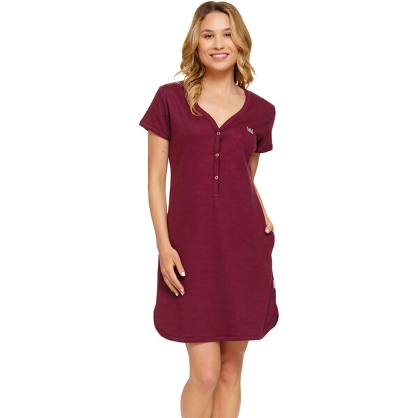 Dámska tehotenská košeľa 4115 vínová - Doctornap 62267390