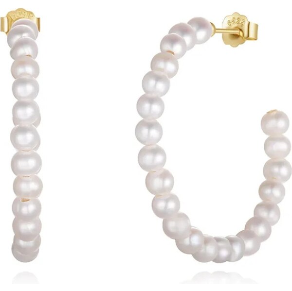 MAJYA Strieborné náušnice PRINCESSE pozlátené 11701 64582413