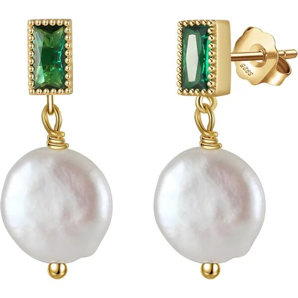 MAJYA Strieborné náušnice RENESMY pozlátené 11708 64582409