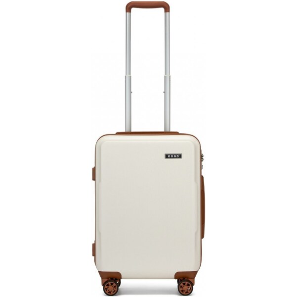 KONO Kufor - Minimalistický ABS+PC s TSA zámkom, malý, béžový 62275037