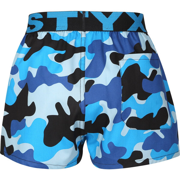 Detské trenky Styx art športová guma maskáč modrý (BJ1850) 6-8 let 66060797