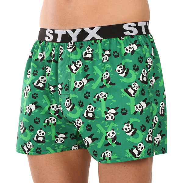 Pánske trenírky Styx art športová guma pandy (B1852) 62280368