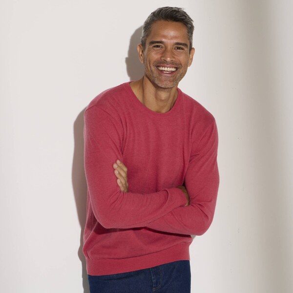 Pulóver s okrúhlym výstrihom, 100 % akryl malinová 086 Blancheporte 62283739