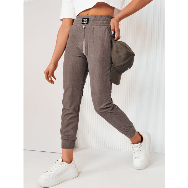 BASIC Tmavosivé menčestrové tepláky DERCY UY2044 50271979