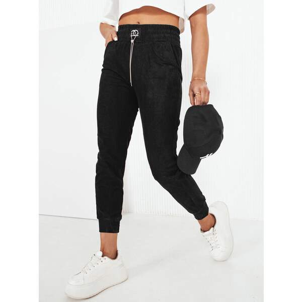 BASIC Tmavomodré menčestrové tepláky DERCY UY2042 52671202