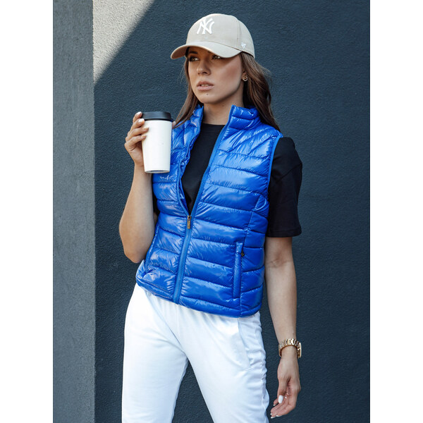 BASIC Modrá krátka prešívaná vesta WIANO TY4522 57187424