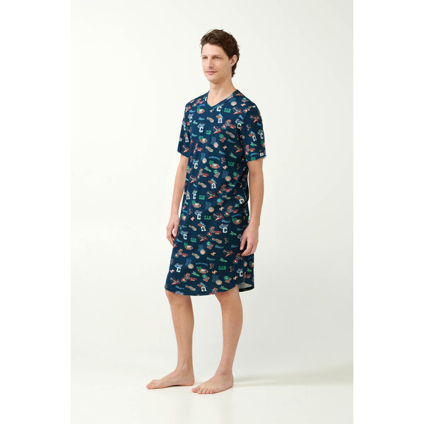 Vamp - Pánska nočná košeľa s potlačou 21616 - Vamp 62289236