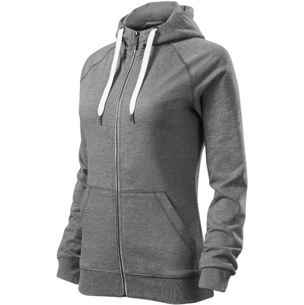 MALFINI, a.s. Dámska mikina s kapucňou Voyage tmavo šedá 62289383