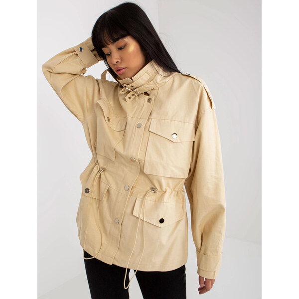 Factory Price Béžová dámska prechodná bunda s vysokým vzrastom (MC142) 66084399