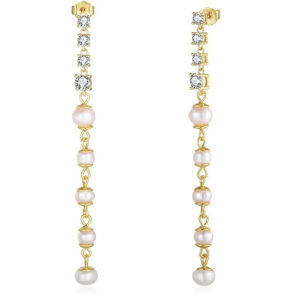 MAJYA Strieborné náušnice DANILLA pozlátené 11696 64582675