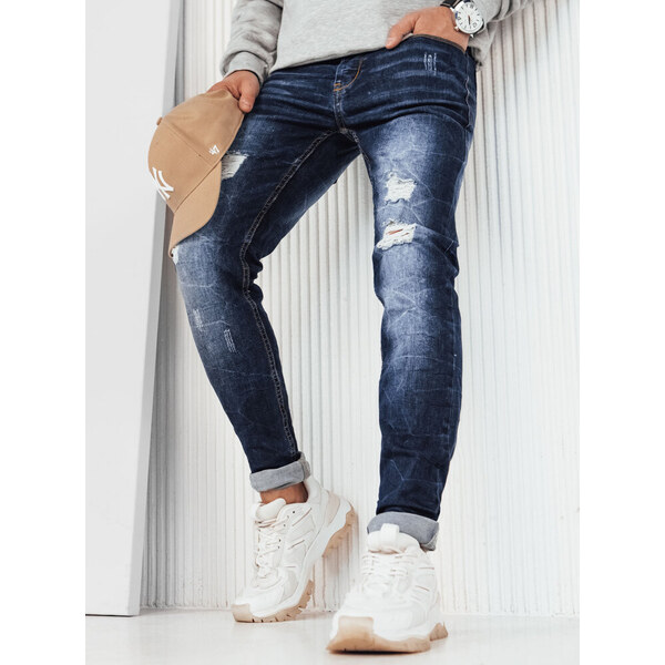 BASIC Tmavomodré pánske džínsové nohavice UX3916 39550951