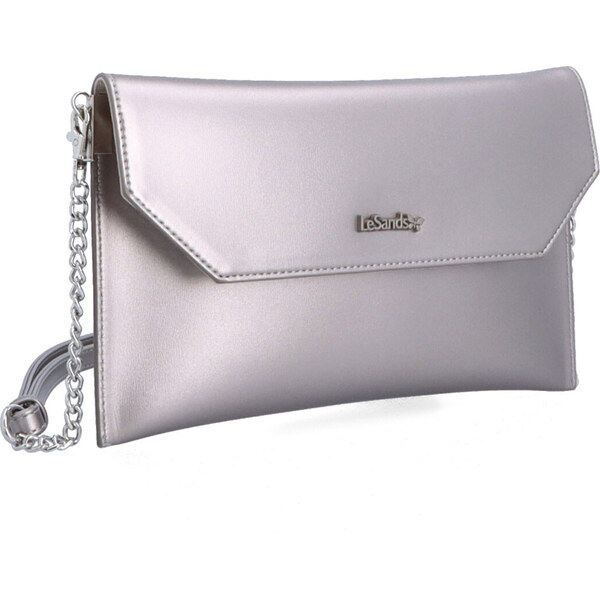 Kabelka zo syntetickej kože do ruky Le Sands strieborná 7711 STR 62303913
