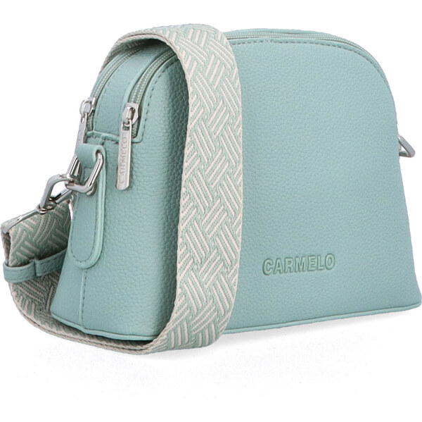 Kabelka zo syntetickej kože crossbody Carmelo zelená 4355 SZE 62303922