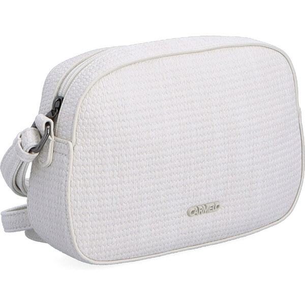 Kabelka zo syntetickej kože crossbody Carmelo krémová 4334 K 62303910