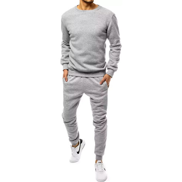 BASIC Svetlosivá pánska tepláková súprava AX0378 24550535