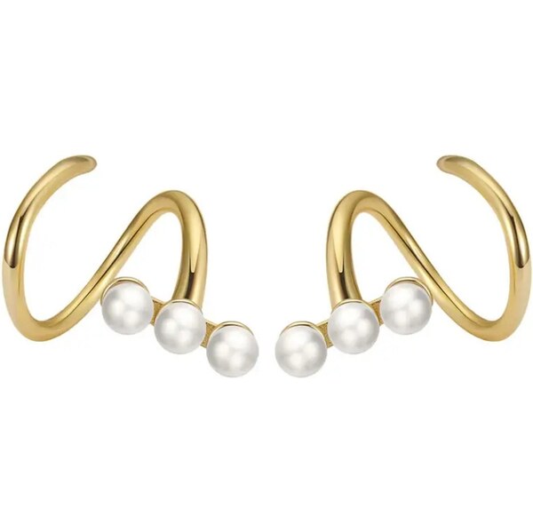 MAJYA Strieborné náušnice STACY pozlátené 11689 64582676