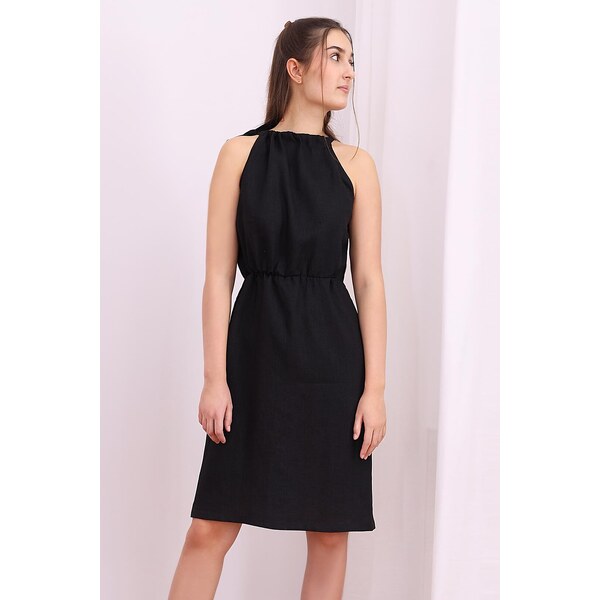 Letné šaty bez rukávov Lotika zo 100% lanu 62311024