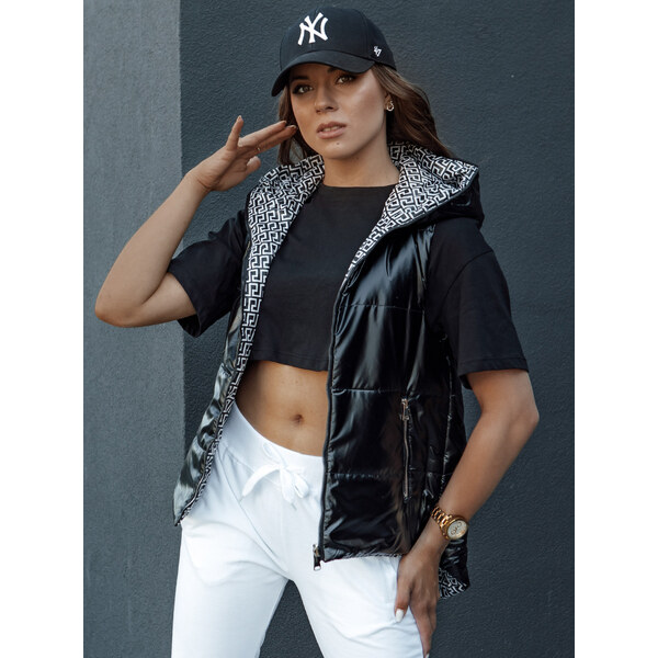 BASIC Čierna dámska obojstranná prešívaná vesta ICONVEST TY4432 57869307