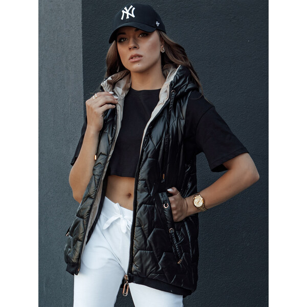 BASIC Čierna dámska prešívaná vesta GLITZY TY4447 57869306