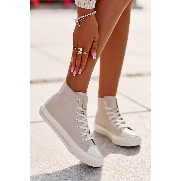 Big Star Shoes Trampki Damskie Ocieplane Z Eko Skóry Różowe Big Star 66660808