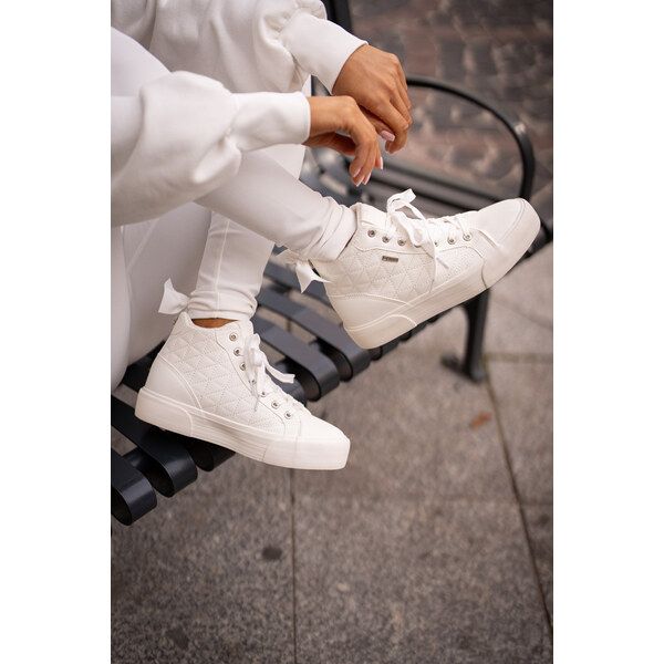 Big Star Shoes Ocieplane Trampki Damskie Z Przeszyciami Big Star 66661150