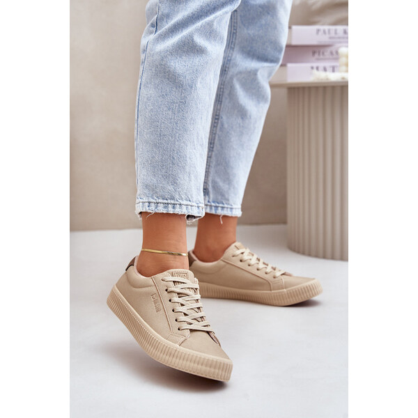 Big Star Shoes Ocieplane Trampki Damskie Big Star OO274A461 Beżowe 66661226